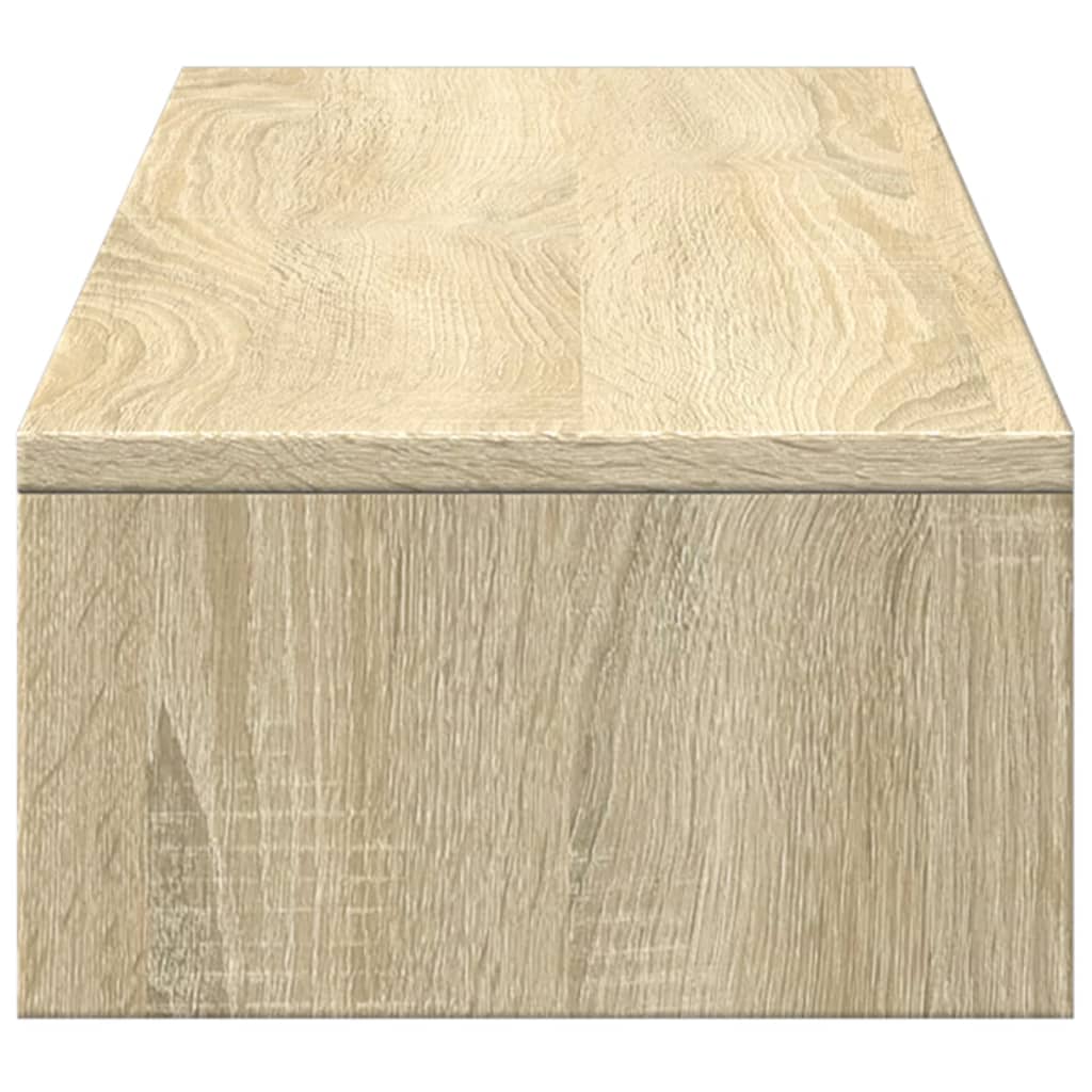 Monitor stand with drawers Sonoma oak 100x27x15 cm