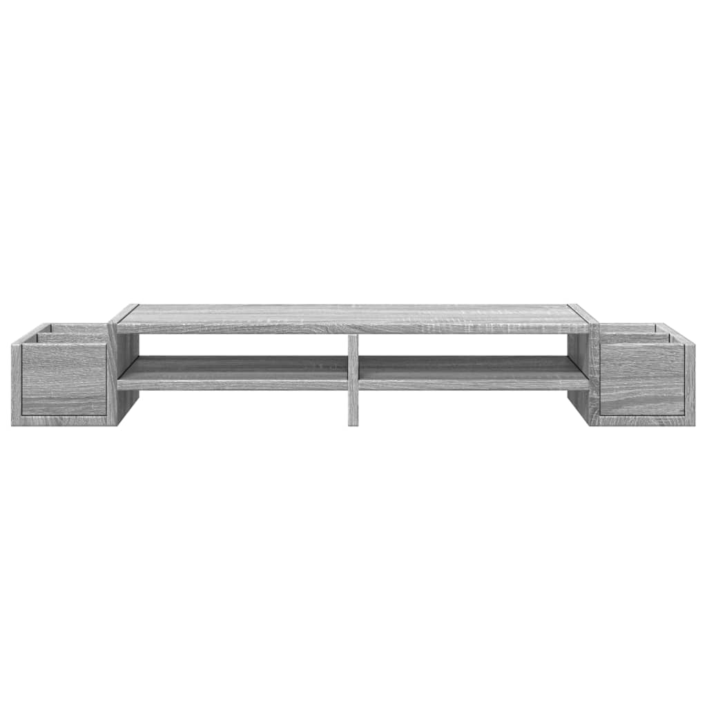 Monitor Stand with Storage Space Gray Sonoma 100x27x15 cm