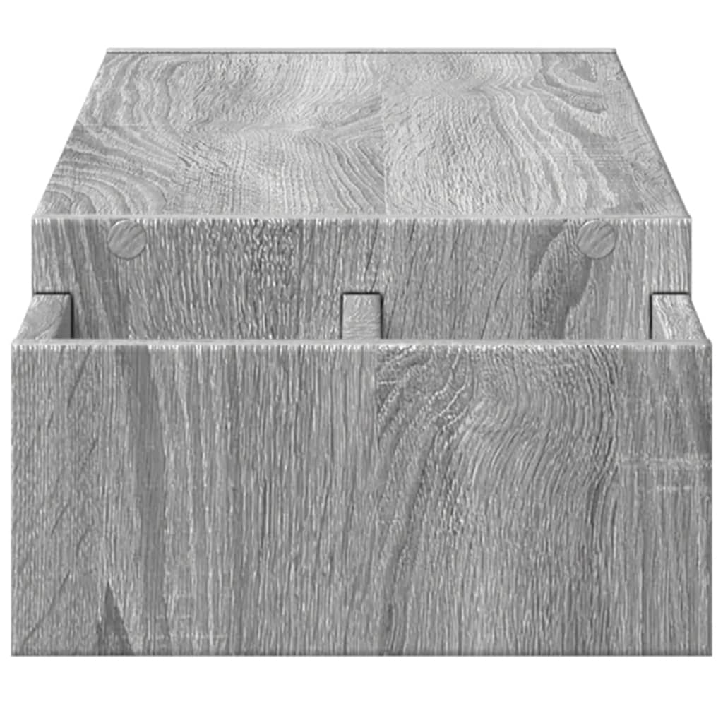 Monitor Stand with Storage Space Gray Sonoma 100x27x15 cm