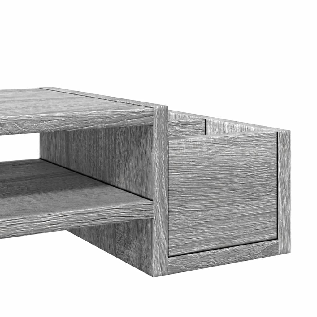 Monitor Stand with Storage Space Gray Sonoma 100x27x15 cm