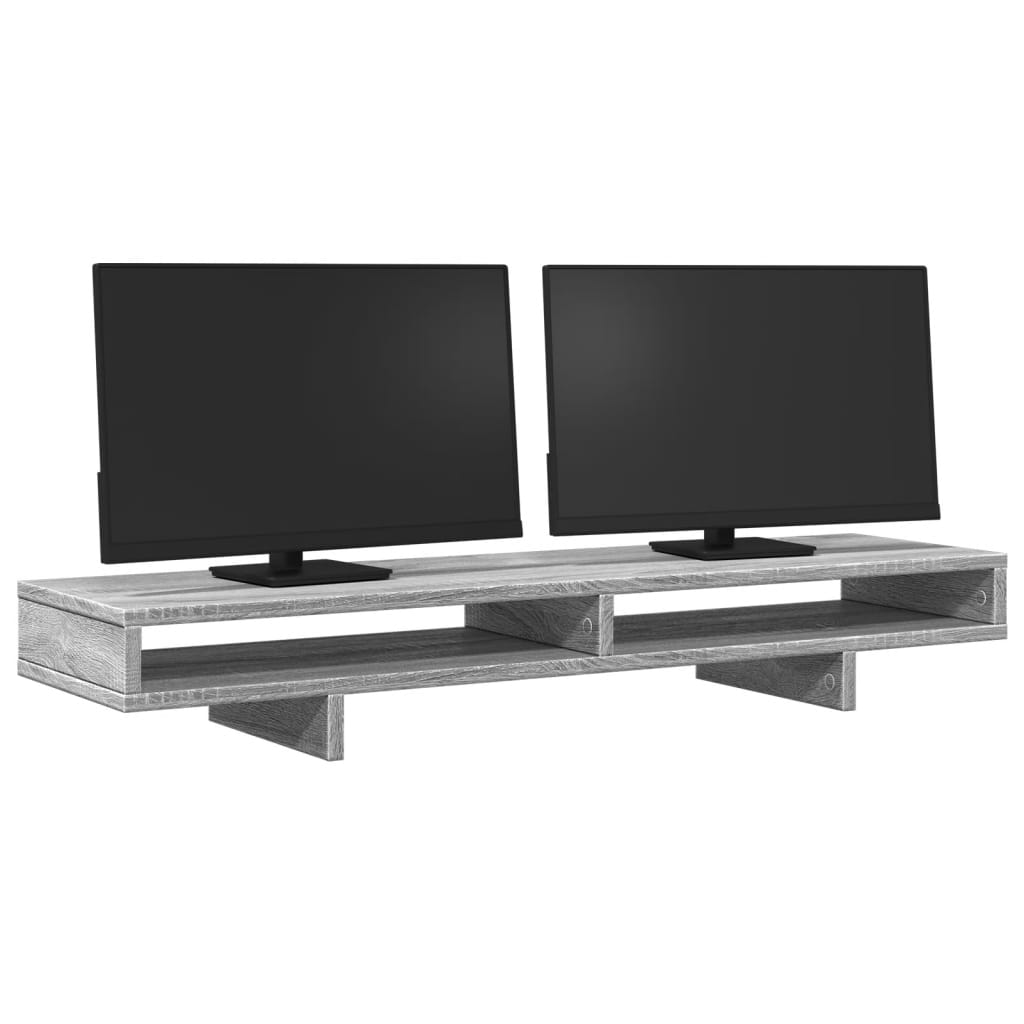 Monitor Stand Gray Sonoma 100x27x15 cm Wood Material