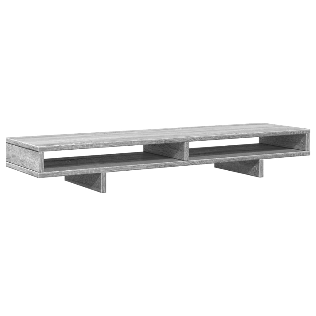Monitor Stand Gray Sonoma 100x27x15 cm Wood Material