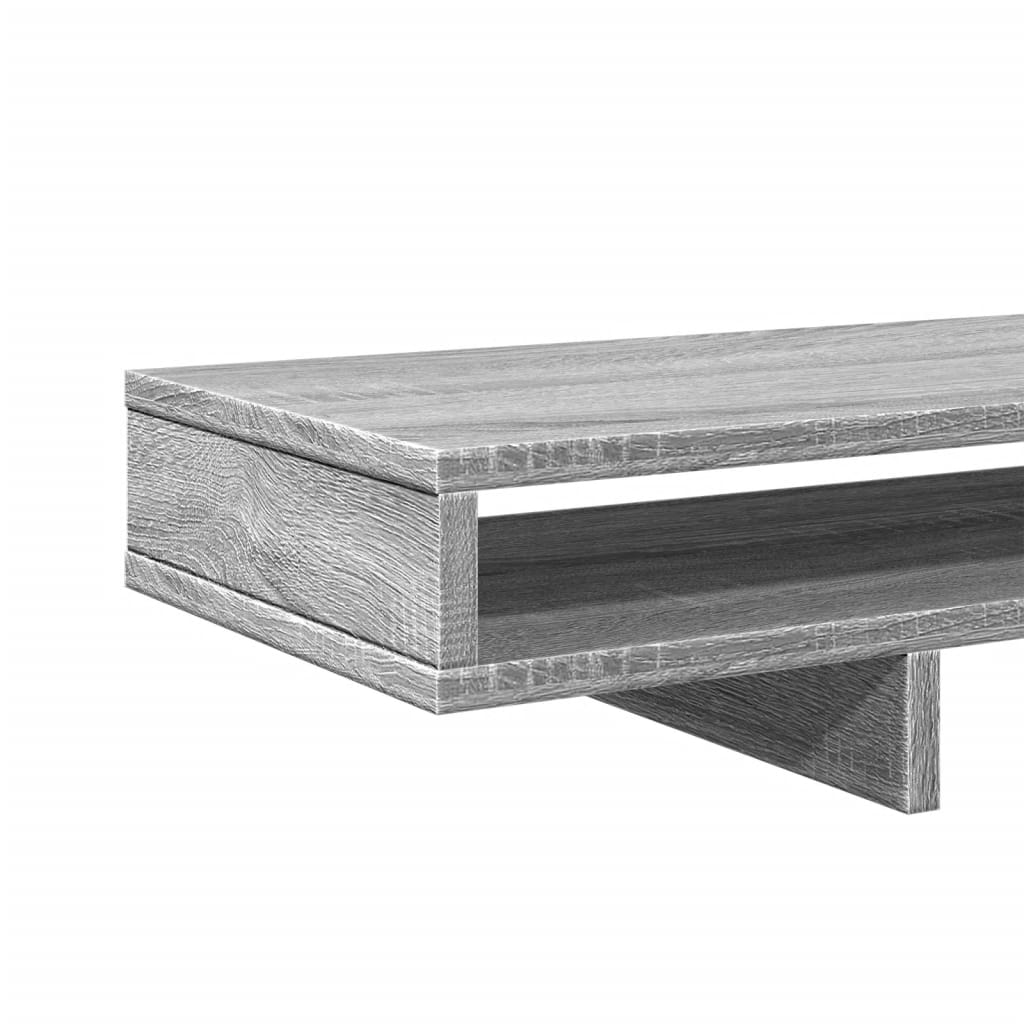 Monitor Stand Gray Sonoma 100x27x15 cm Wood Material