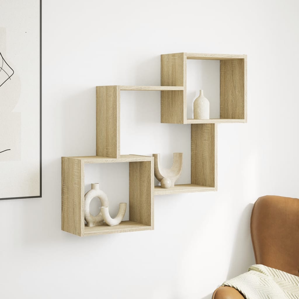 Wall cabinet 78x18x71 cm Sonoma oak wood material