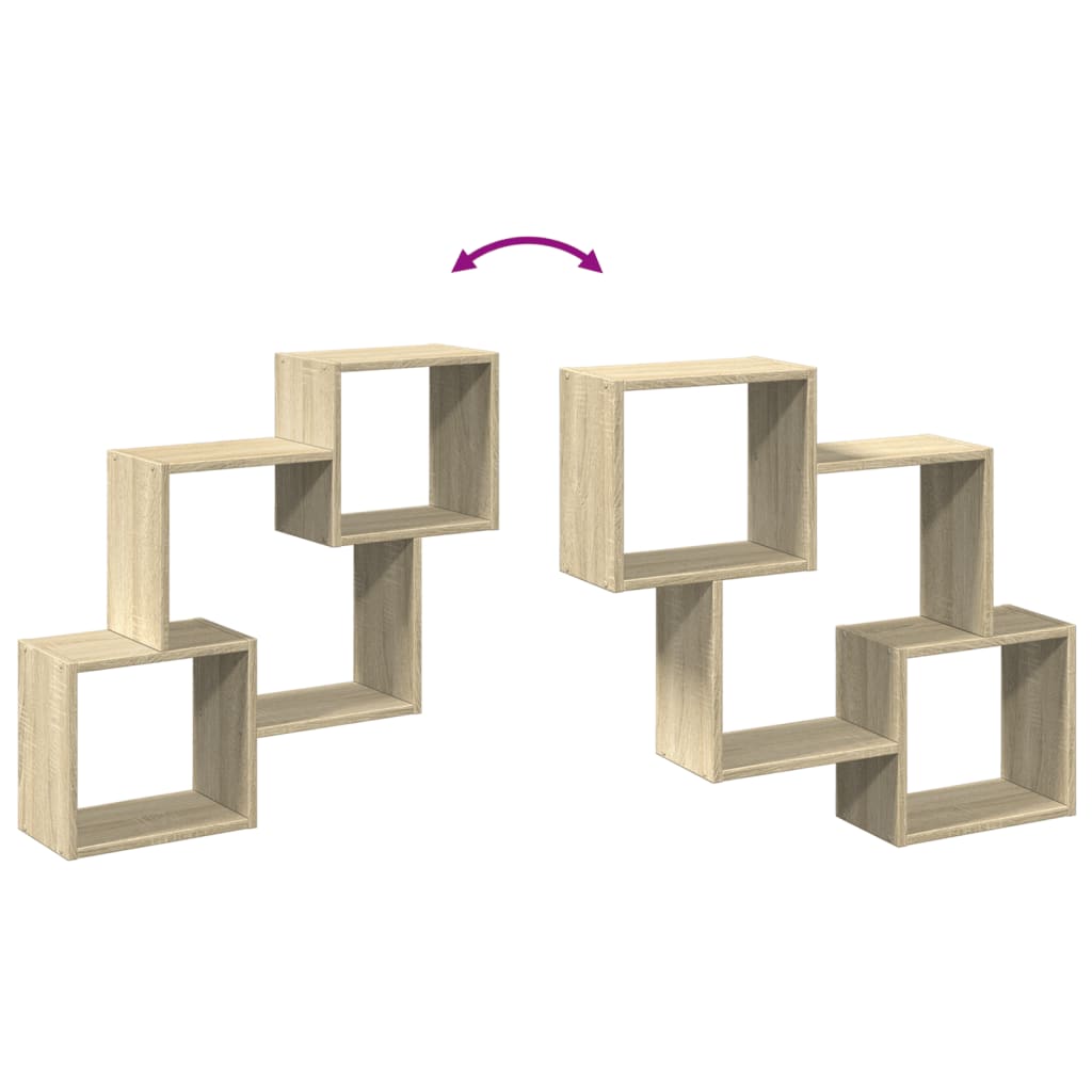 Wall cabinet 78x18x71 cm Sonoma oak wood material