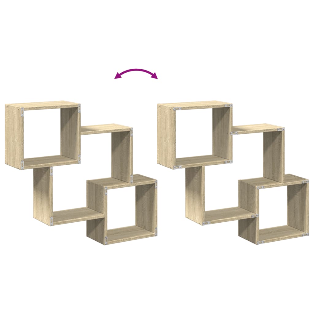 Wall cabinet 78x18x71 cm Sonoma oak wood material