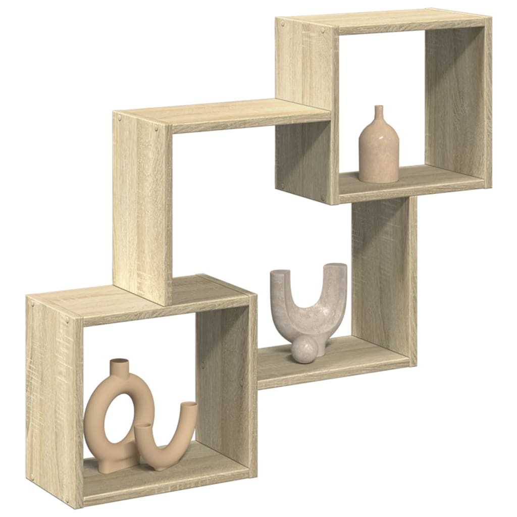 Wall cabinet 78x18x71 cm Sonoma oak wood material