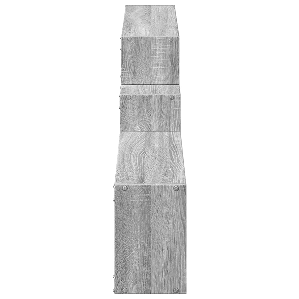 Wall Cabinet 158x18x53 cm Grey Sonoma Wood Material