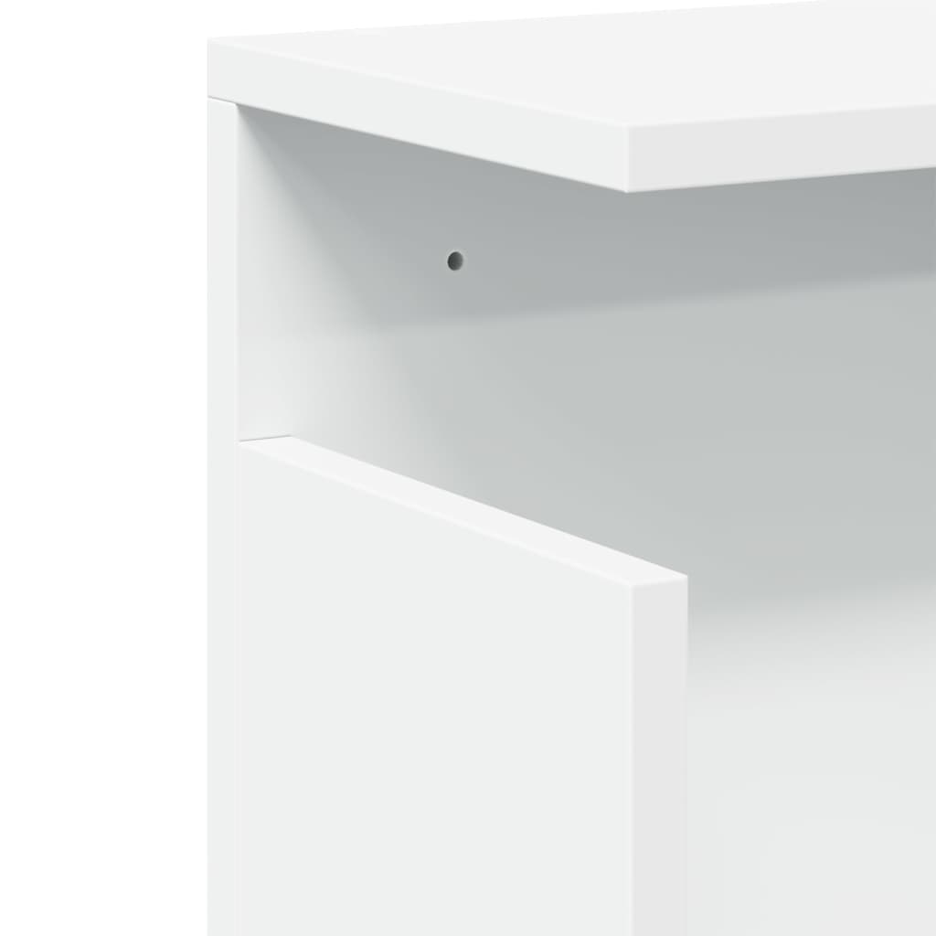 Wall Cabinet 60x20x30 cm White Wood Material