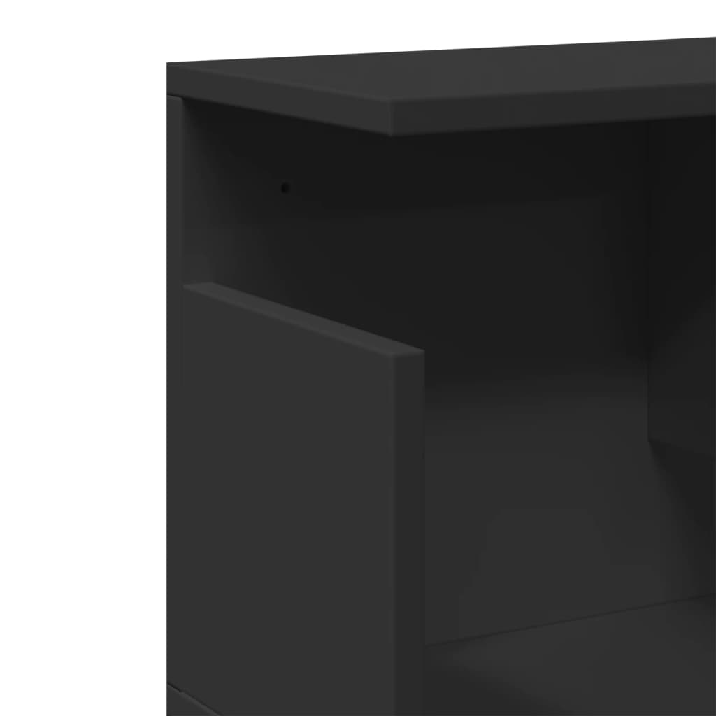 Wall Cabinet 80x20x30 cm Black Wood Material