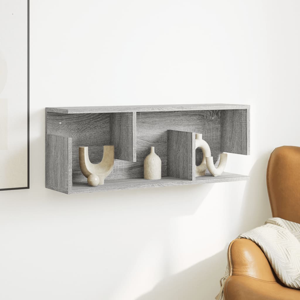 Wall Cabinet 80x20x30 cm Grey Sonoma Wood Material