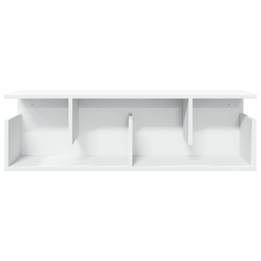 Wall Cabinet 100x20x30 cm White Wood Material