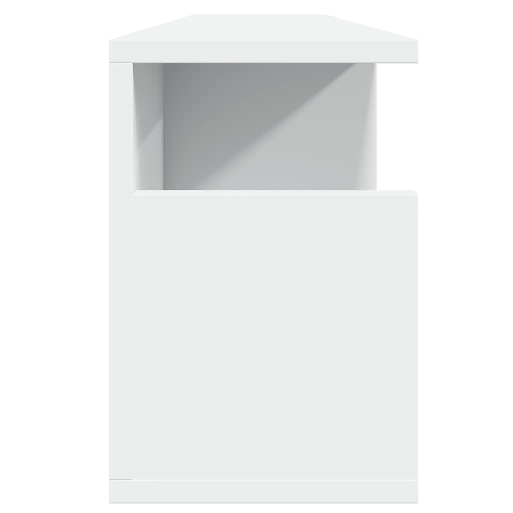 Wall Cabinet 100x20x30 cm White Wood Material