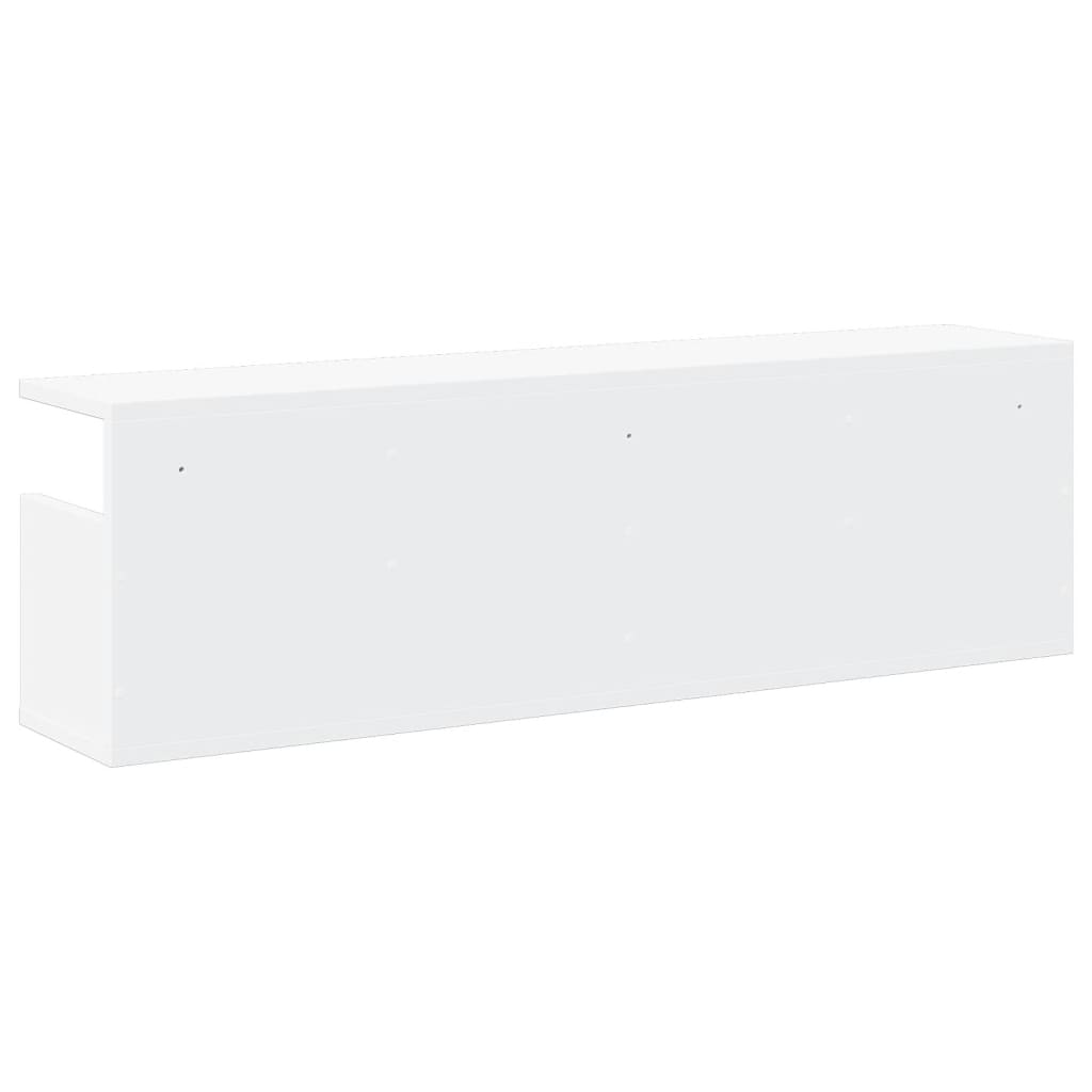 Wall Cabinet 100x20x30 cm White Wood Material