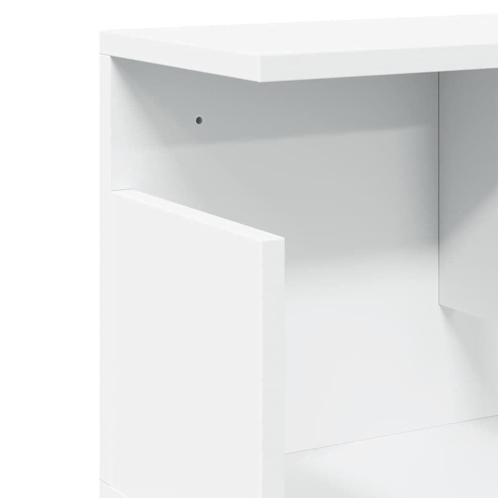 Wall Cabinet 100x20x30 cm White Wood Material