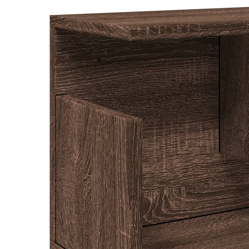 Wall Cabinet 100x20x30 cm Brown Oak Look Wood Material