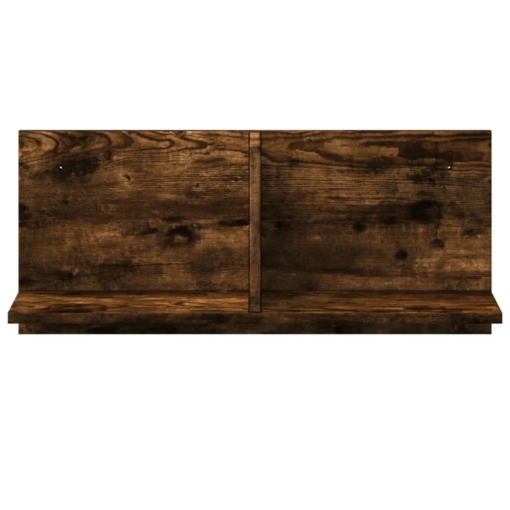 Wall cabinet 70x16.5x30 cm smoked oak wood material