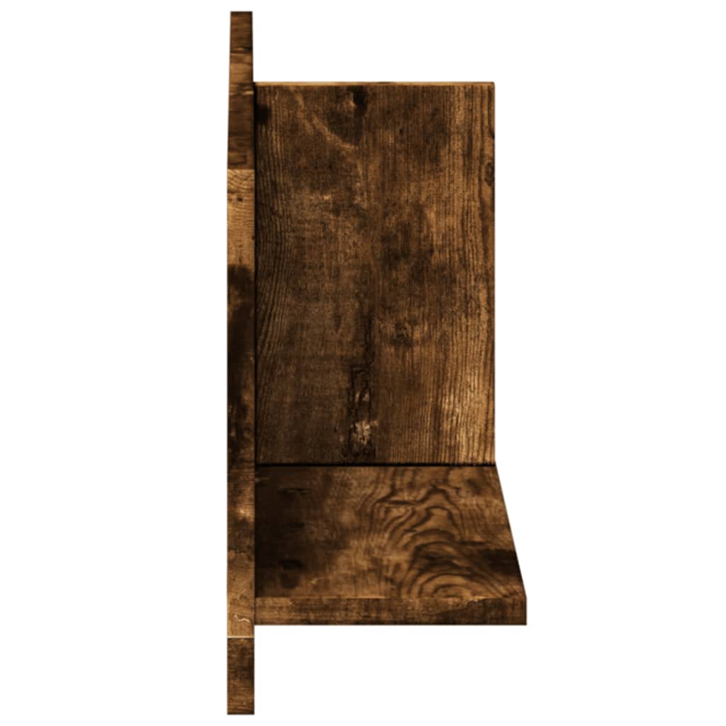 Wall cabinet 70x16.5x30 cm smoked oak wood material