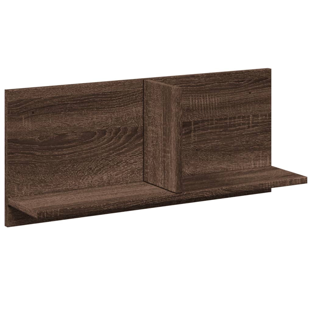 Wall Cabinet 70x16.5x30 cm Brown Oak Look Wood Material