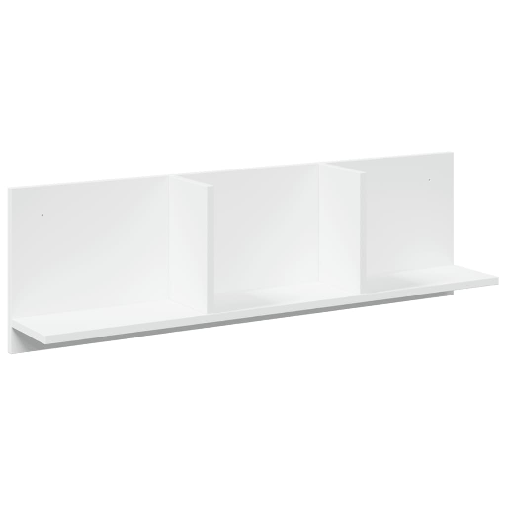 Wall Cabinet 100x16.5x30 cm White Wood Material
