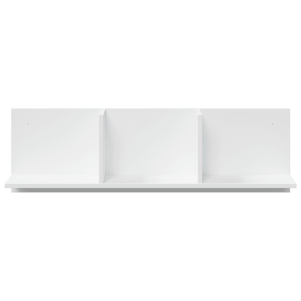 Wall Cabinet 100x16.5x30 cm White Wood Material