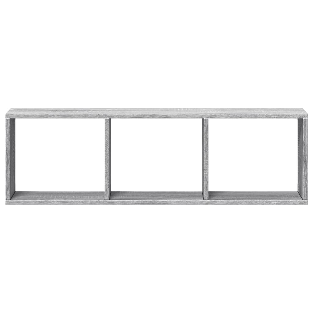 Wall Cabinet 100x16x30 cm Grey Sonoma Wood Material