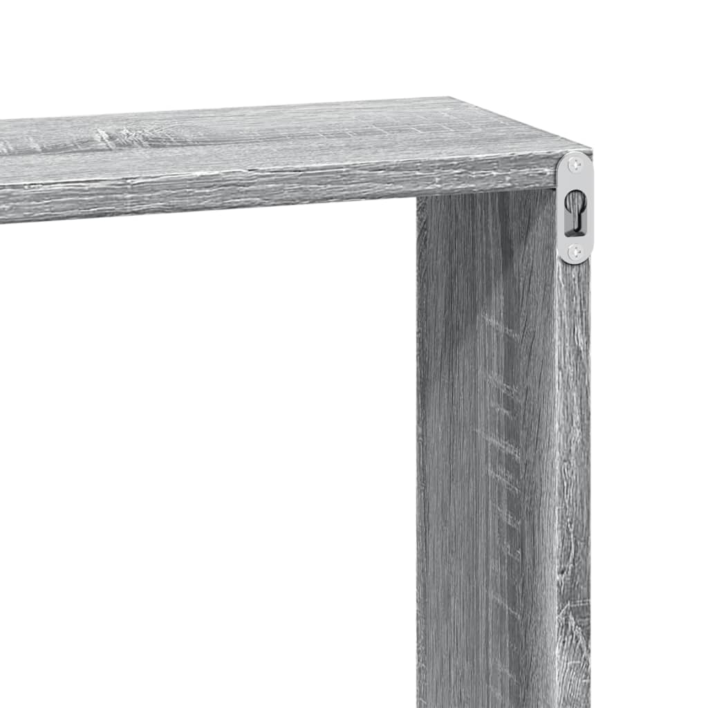 Wall Cabinet 100x16x30 cm Grey Sonoma Wood Material