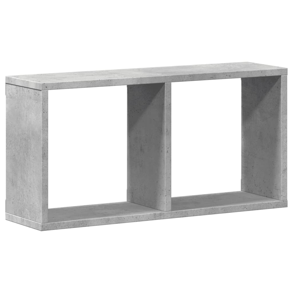 Wall Cabinet 60x16x30 cm Concrete Grey Wood Material