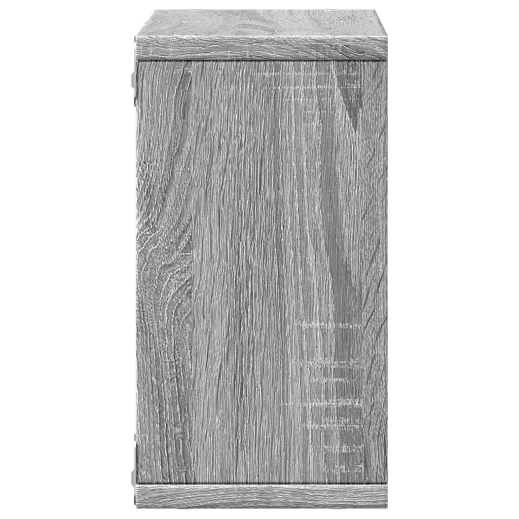 Wall Cabinet 60x16x30 cm Grey Sonoma Wood Material