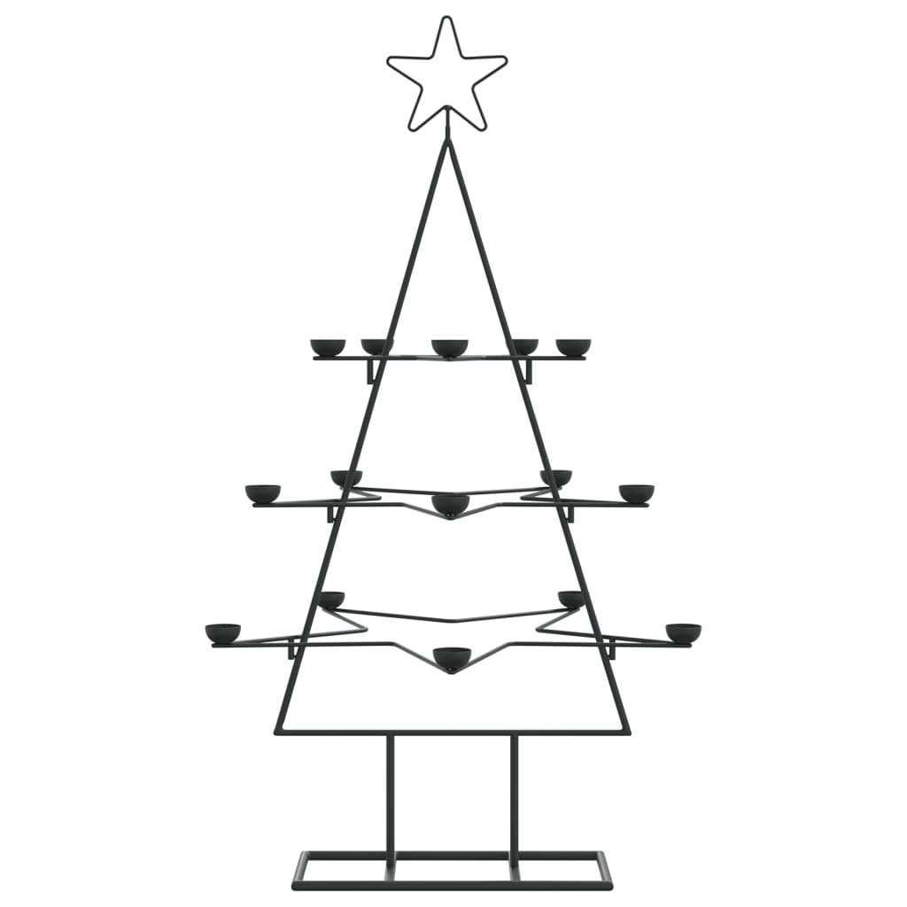 Metal Christmas tree for decorating Black 105 cm