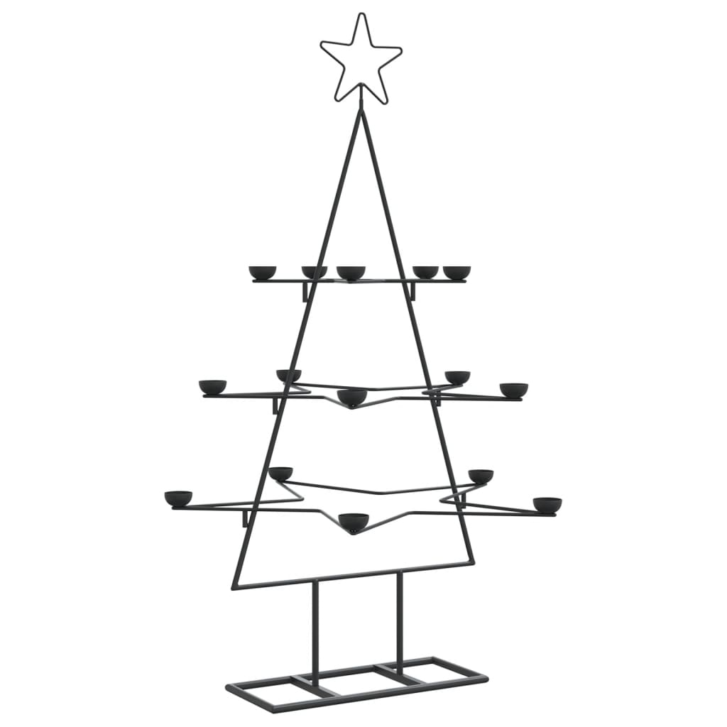 Metal Christmas tree for decorating Black 105 cm