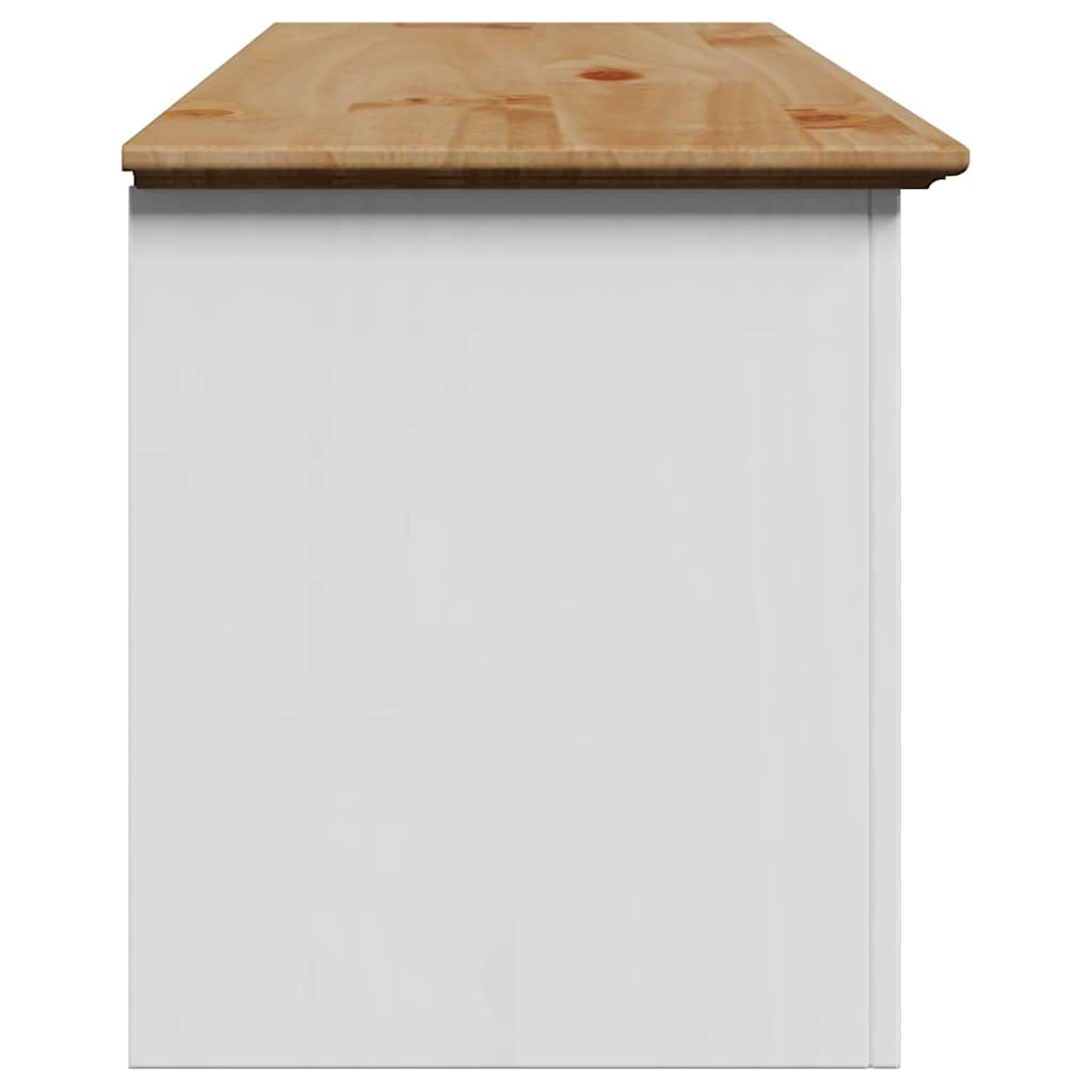 Hallway bench BODO white and brown 114x40x45 cm