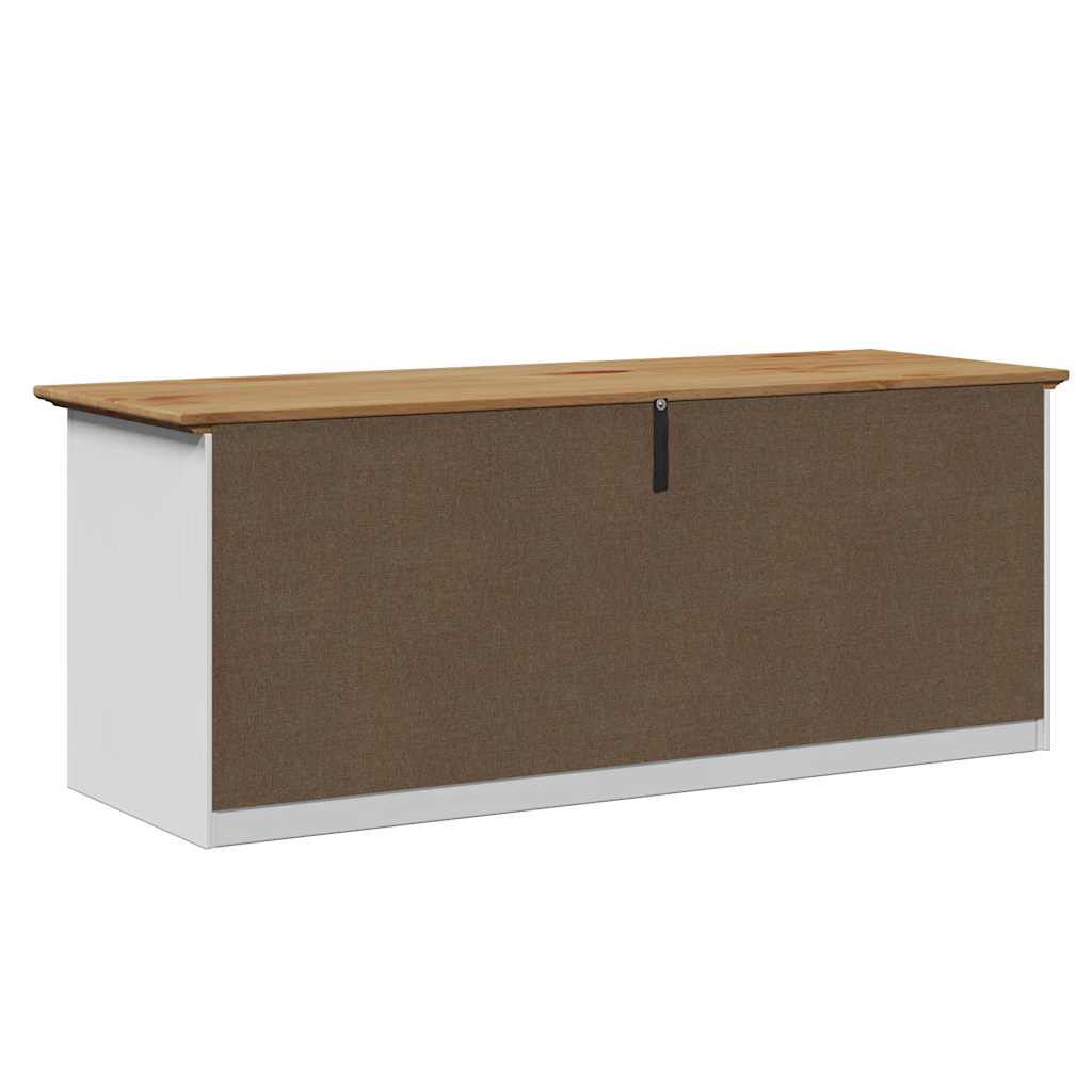 Hallway bench BODO white and brown 114x40x45 cm