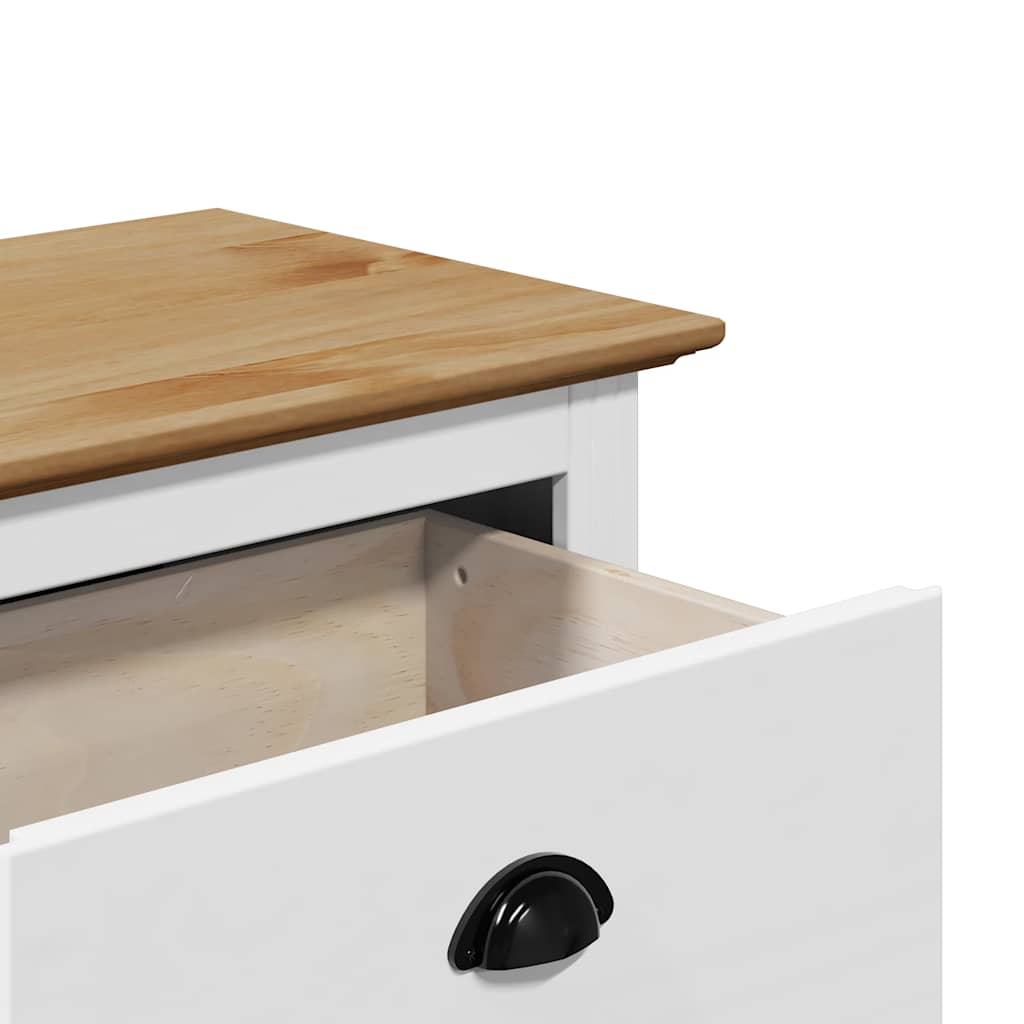Hallway bench BODO white and brown 114x40x45 cm