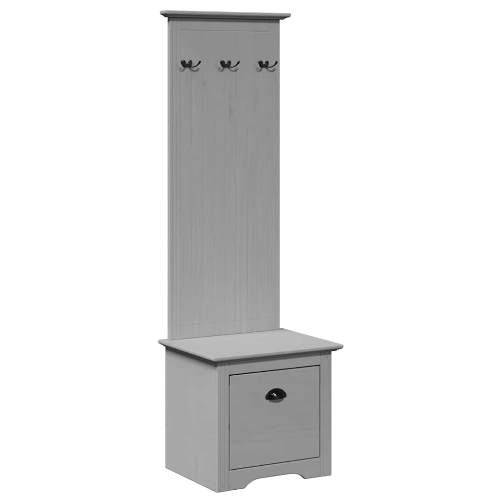 Flurschrank mit Haken BODO Grau 50x40x157 cm