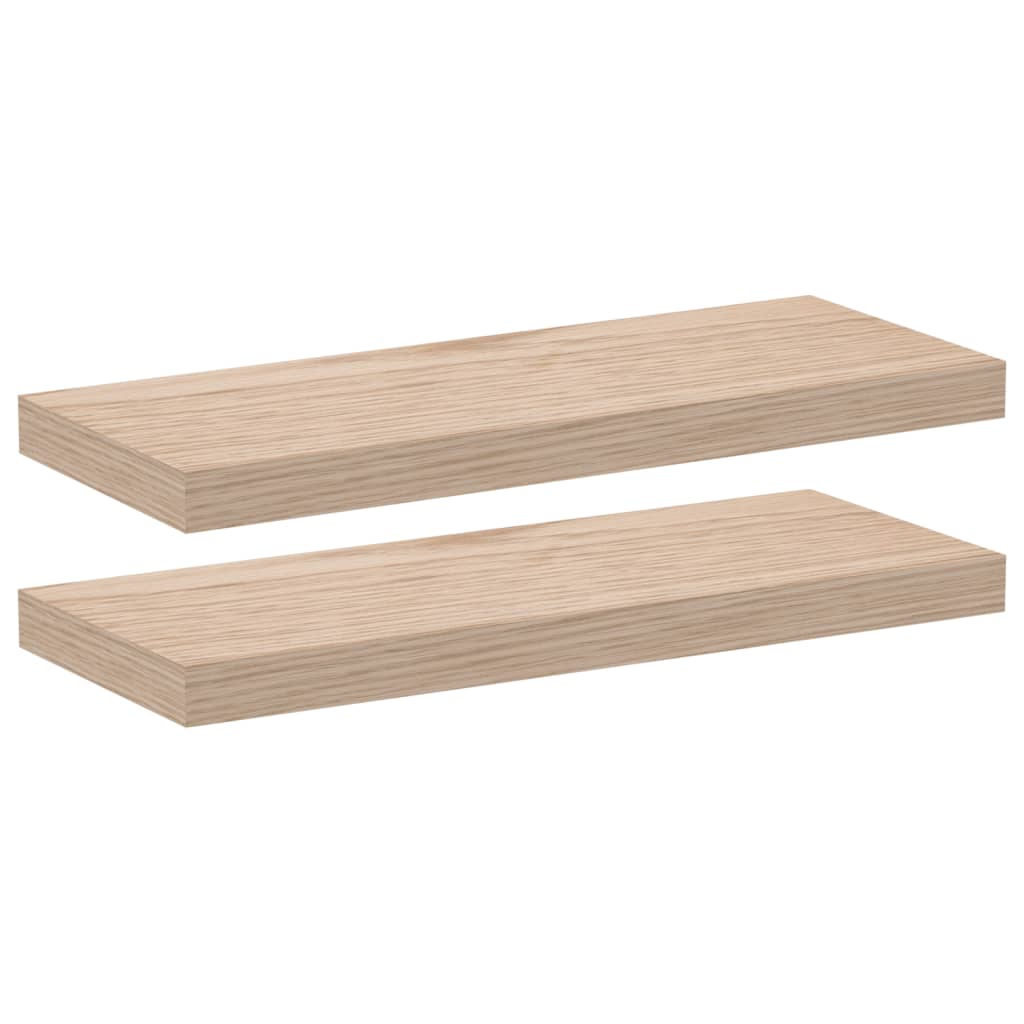 Floating shelves 2 pcs. 60x23.5x4 cm wood material