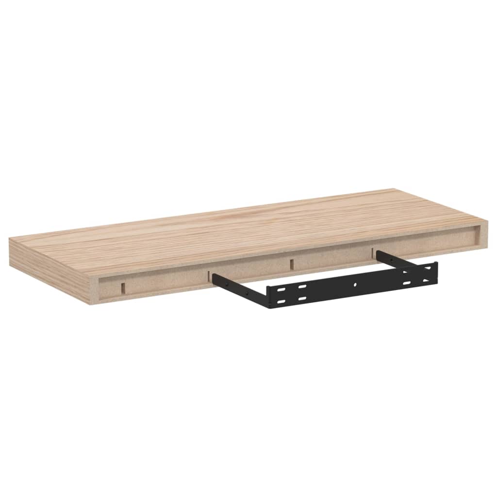 Floating shelves 2 pcs. 60x23.5x4 cm wood material