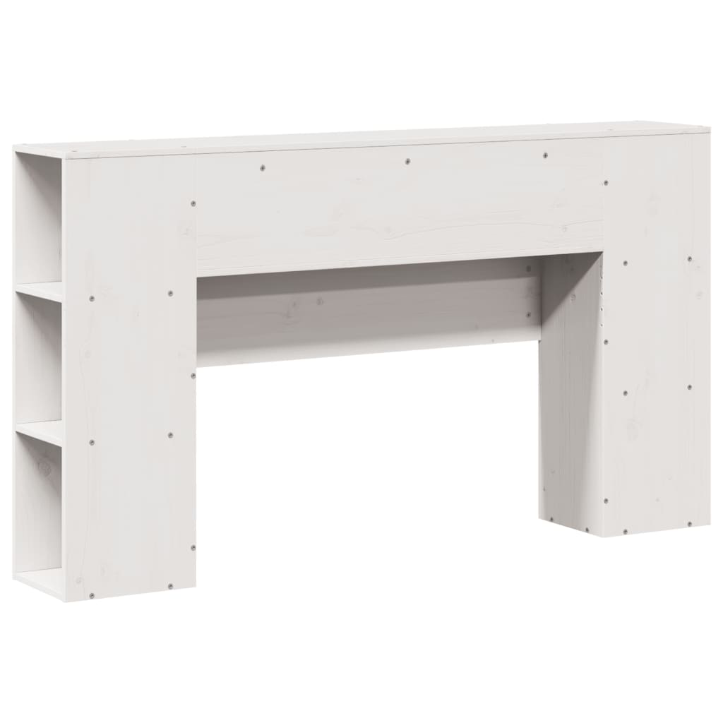 Kopfteil mit Stauraum Weiß 140 cm Massivholz Kiefer