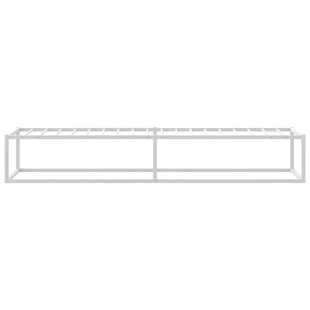 Bettgestell ohne Matratze Weiß 100x200 cm Metall