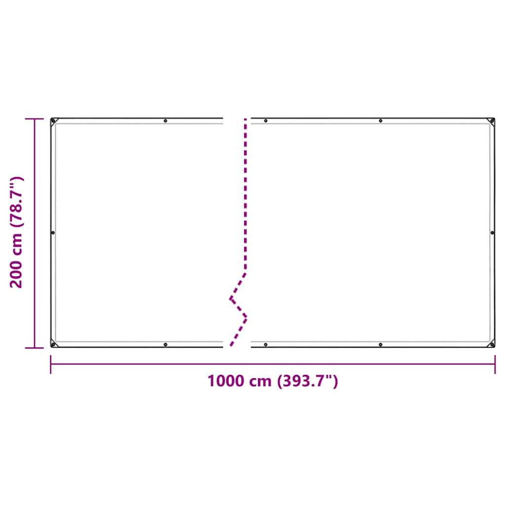 Pflanzenabdeckung mit Ösen 2x10 m PVC