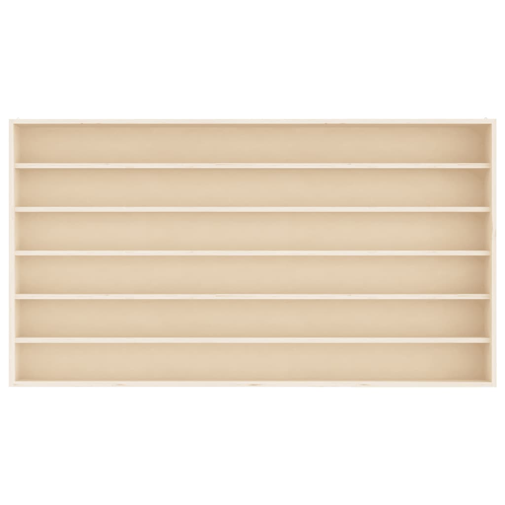 Wooden collector's display case with 6 shelves 100x8.5x55 cm