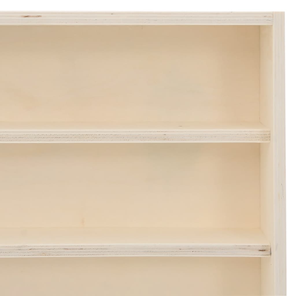 Wooden collector's display case with 6 shelves 100x8.5x55 cm