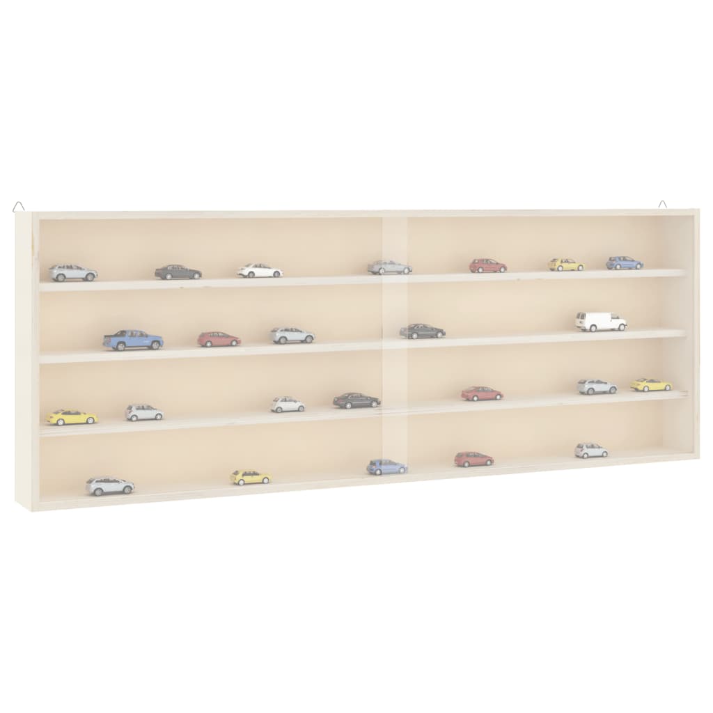 Sammlervitrine aus Holz mit Türen 100x8,5x37 cm