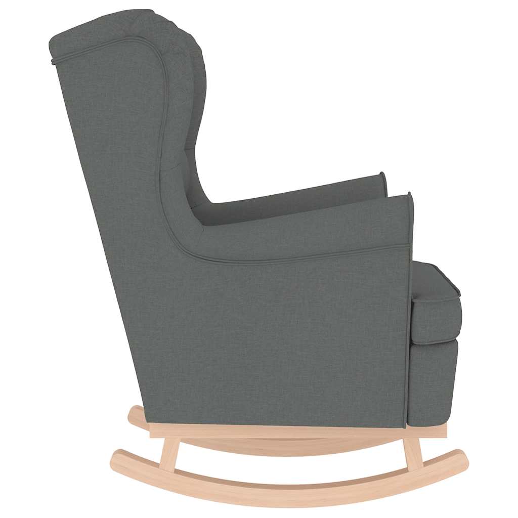 Rocking Chair Dark Grey 74x90x102 cm Fabric