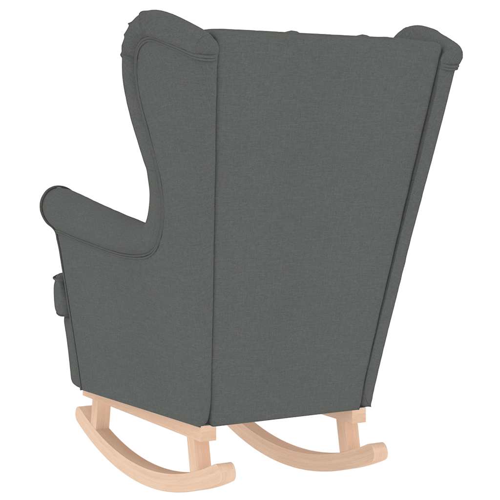 Rocking Chair Dark Grey 74x90x102 cm Fabric