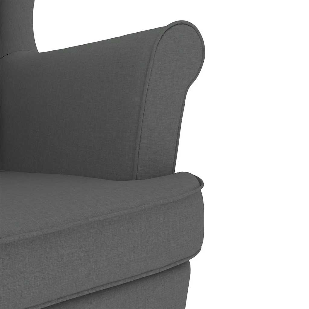 Rocking Chair Dark Grey 74x90x102 cm Fabric