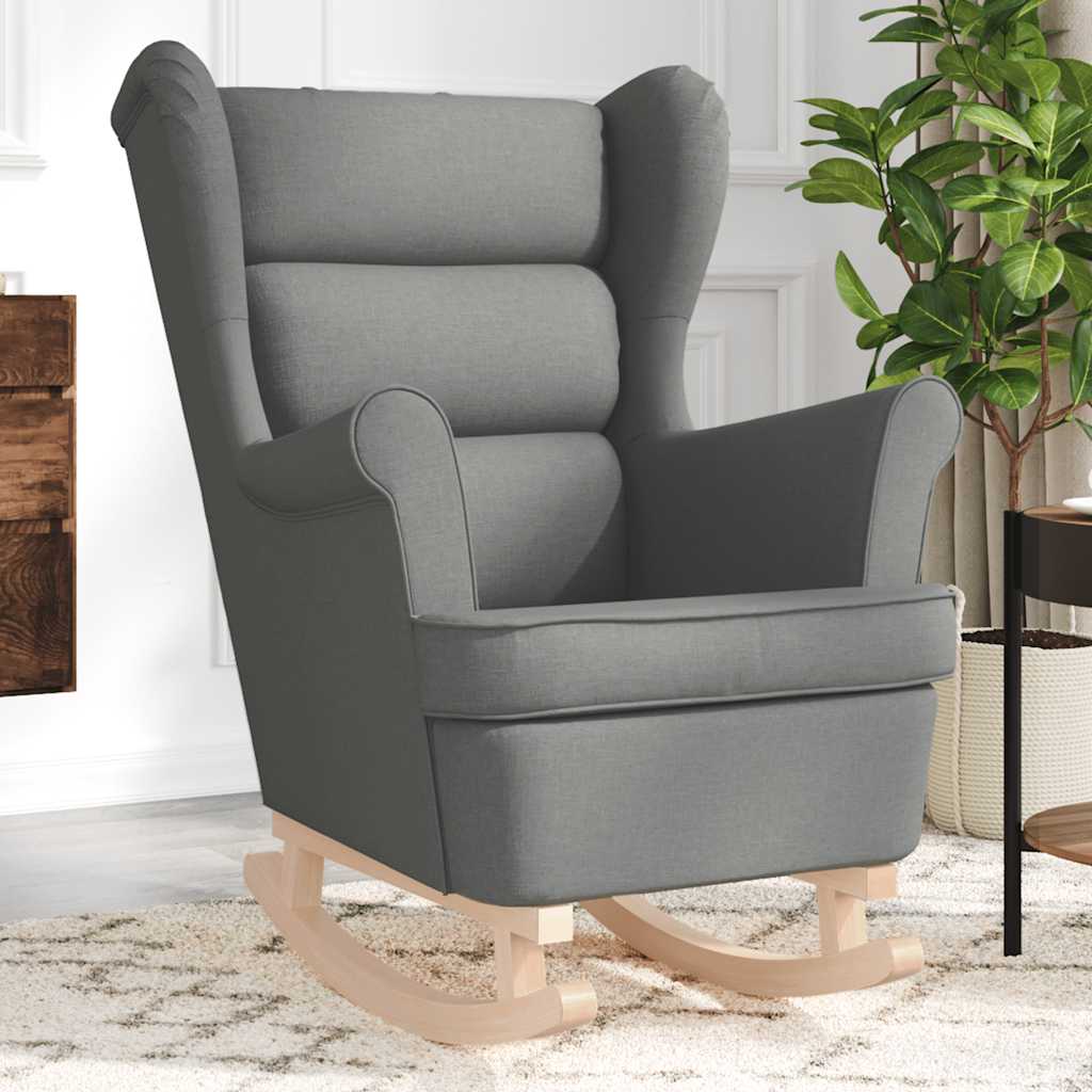 Schaukelsessel Dunkelgrau 74x90x102 cm Stoff