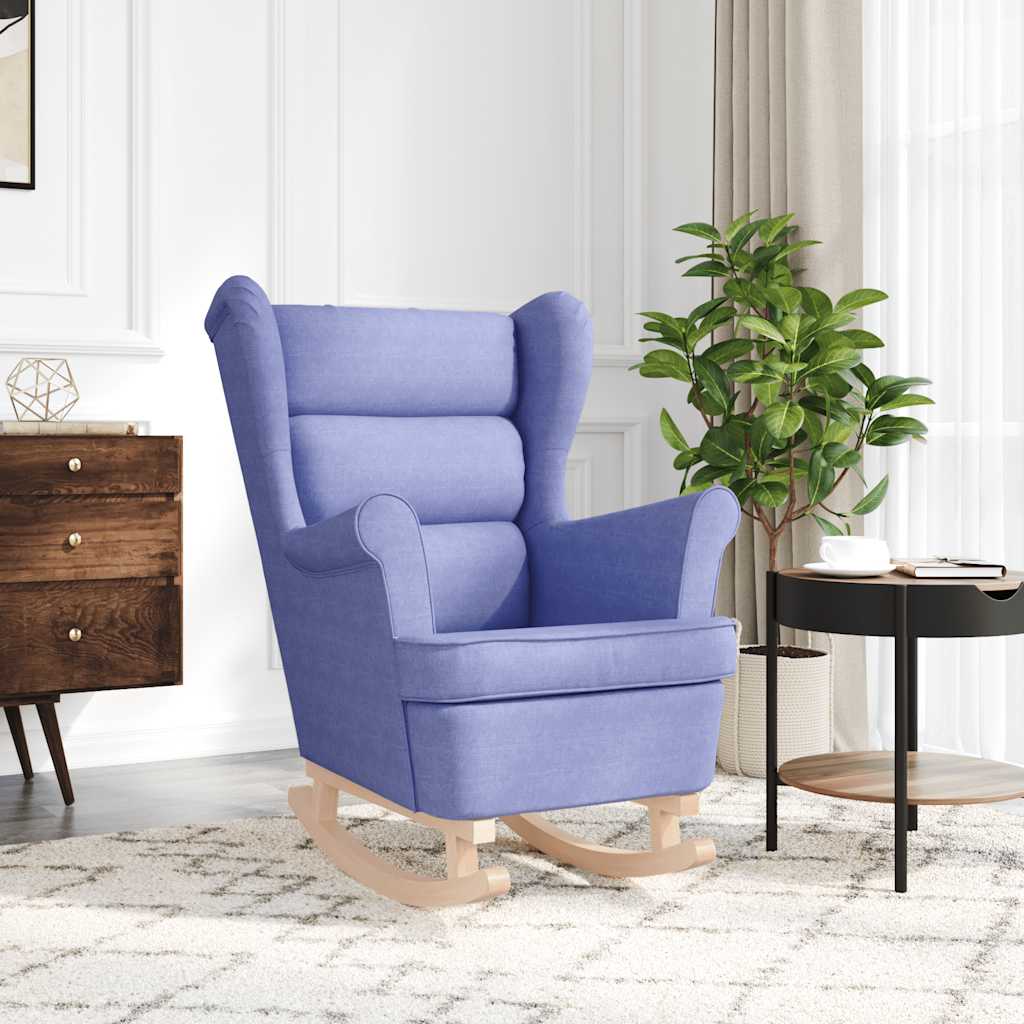 Rocking Chair Jeans Blue 74x90x102 cm Fabric
