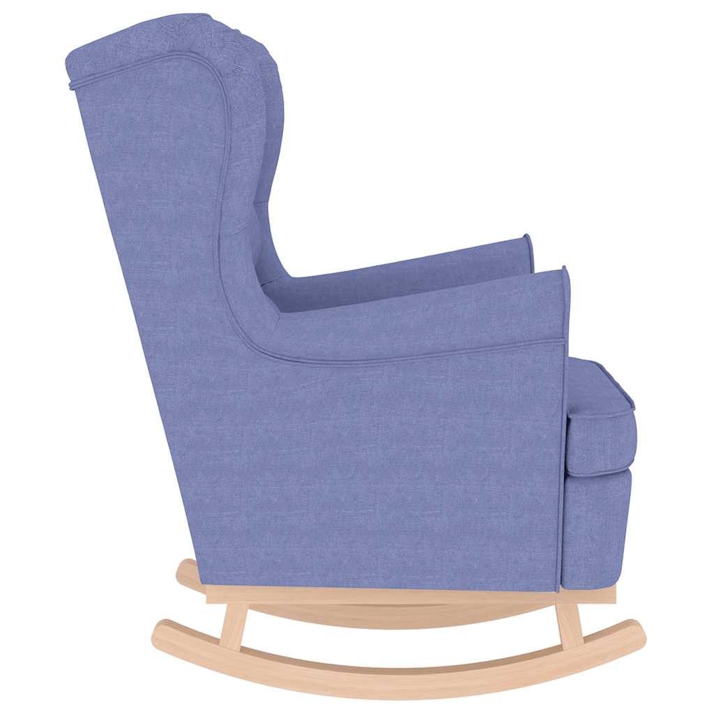 Rocking Chair Jeans Blue 74x90x102 cm Fabric