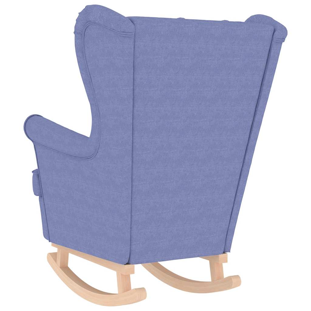 Rocking Chair Jeans Blue 74x90x102 cm Fabric